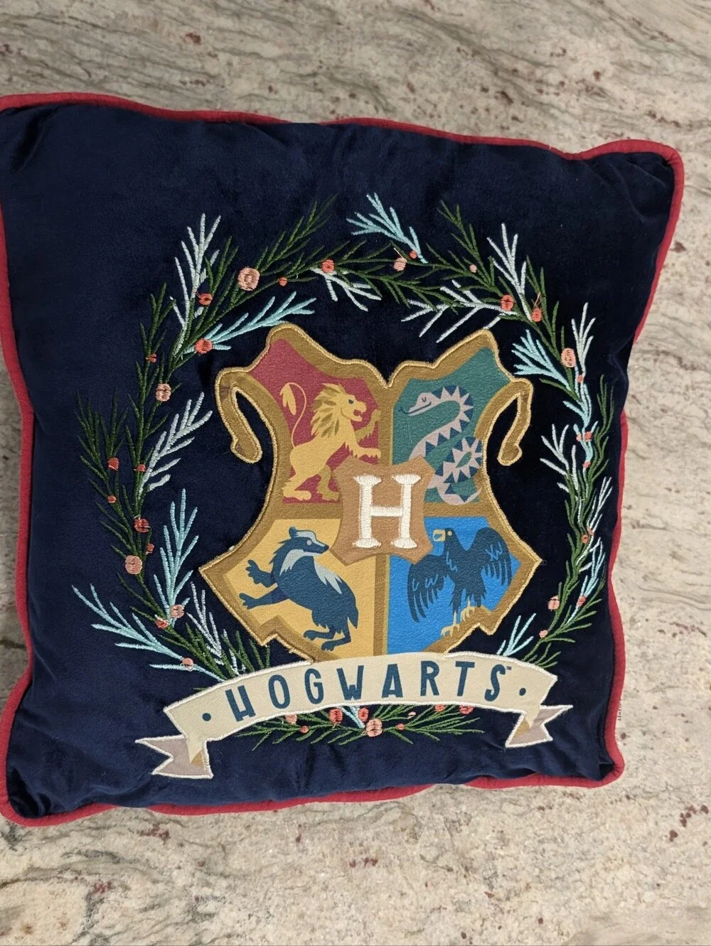 Harry Potter Hogwarts Throw Pillow Velvet Wizarding World Cushion 16